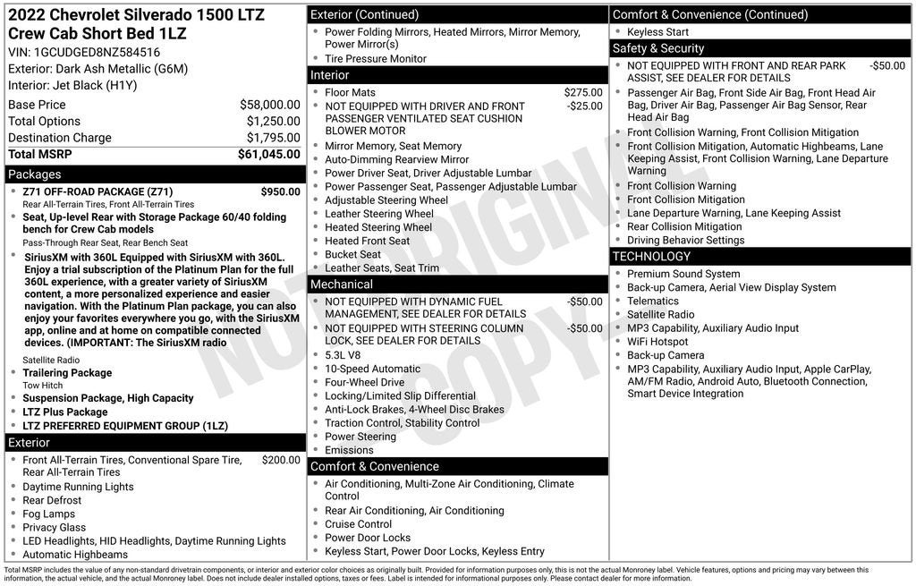 2022 Chevrolet Silverado 1500 LTZ