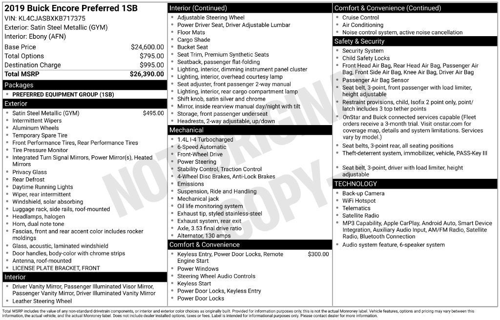 2019 Buick Encore Preferred