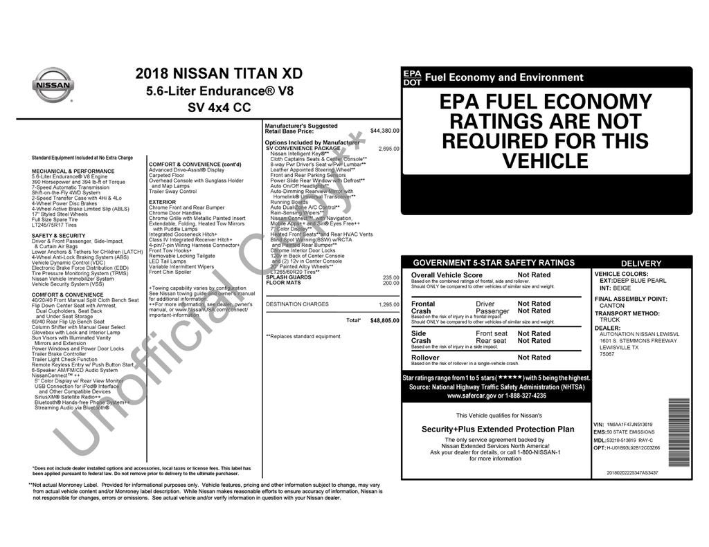 2018 Nissan Titan XD SV