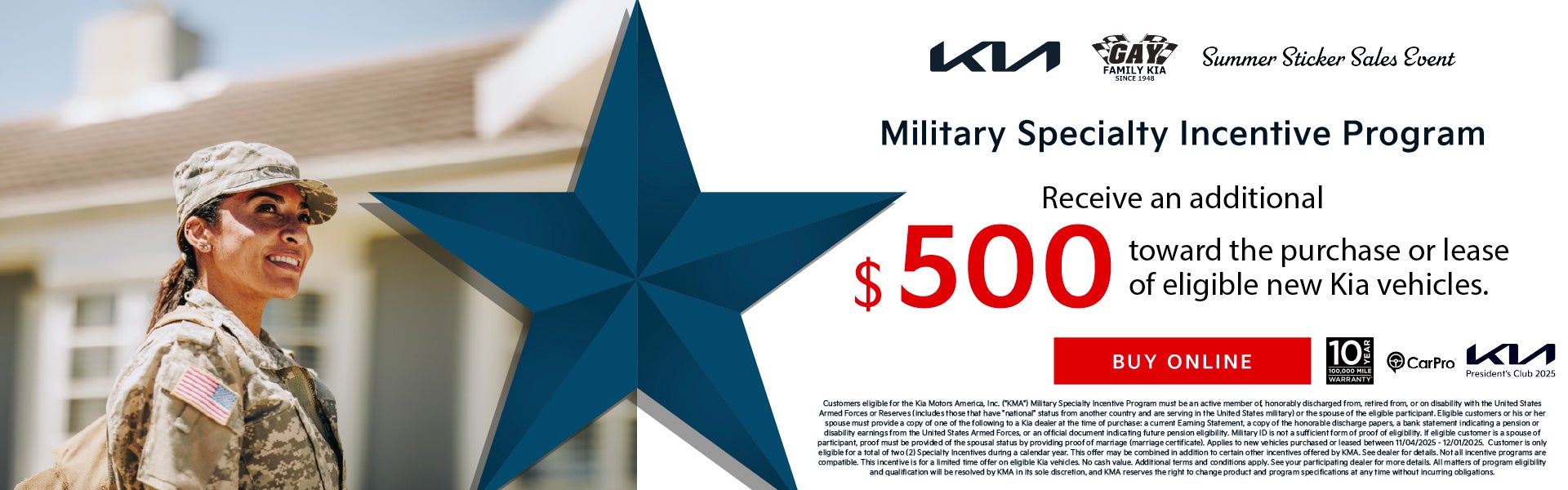 Military Specialty incentive